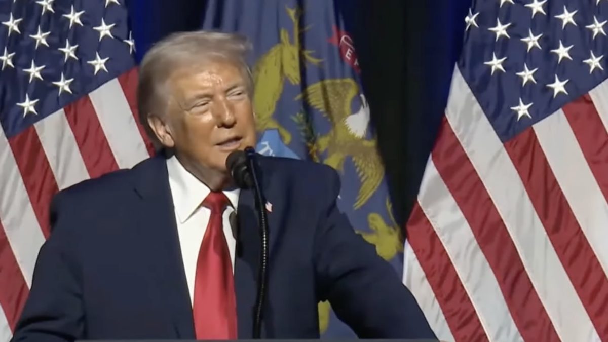 Donald Trump does a cheap emulation of Joe Biden’s cough as the ...